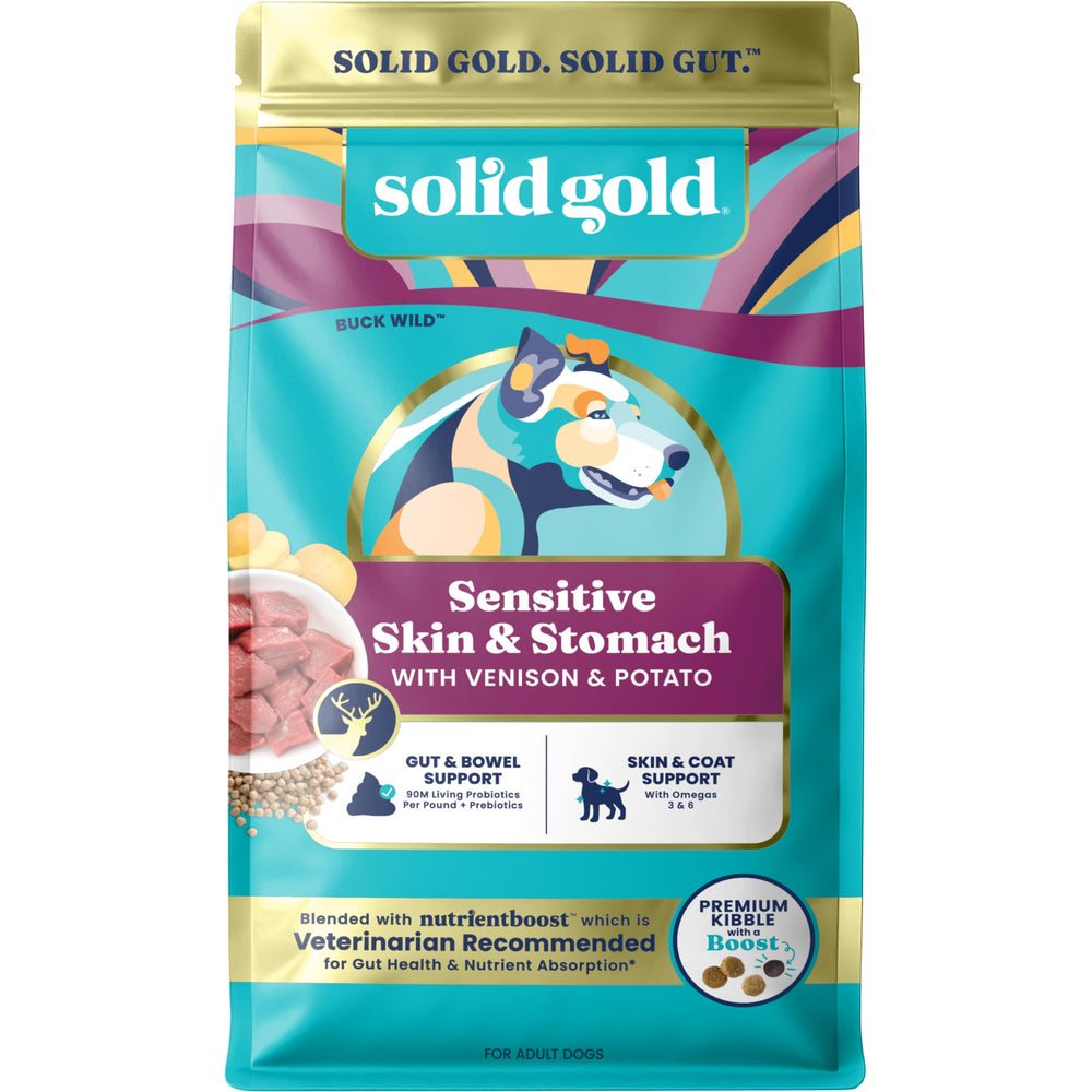 Solid Gold alimento seco para perros con venado y calabaza, digestión suave