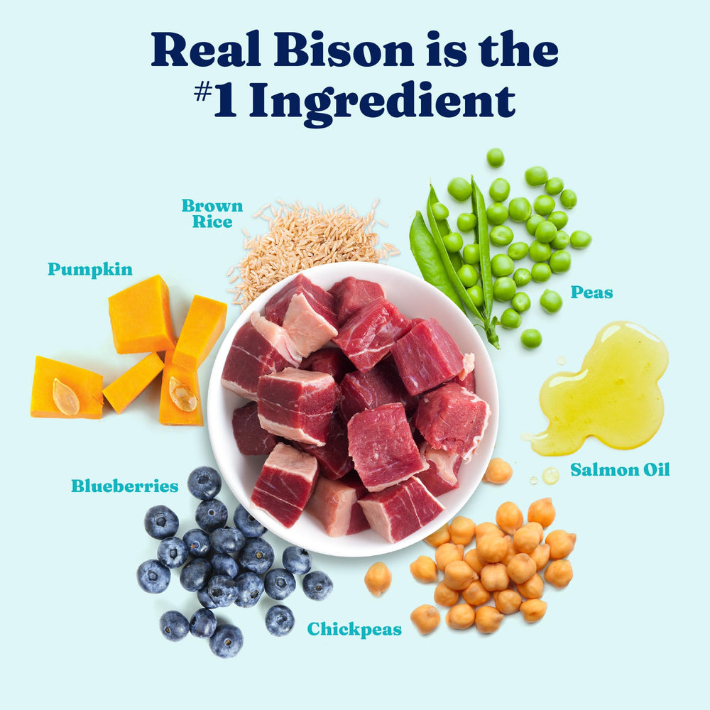 Solid Gold Bison: ingredientes de grano entero, arroz integral para digestión estable.