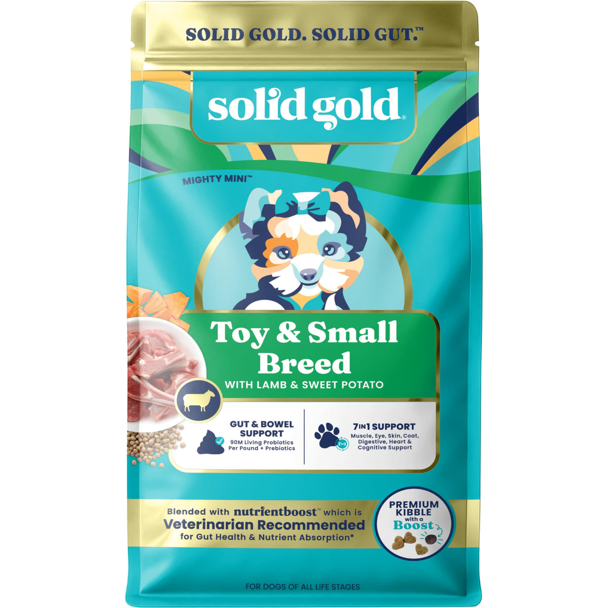 Solid Gold: bocado pequeño con cordero real para razas pequeñas.