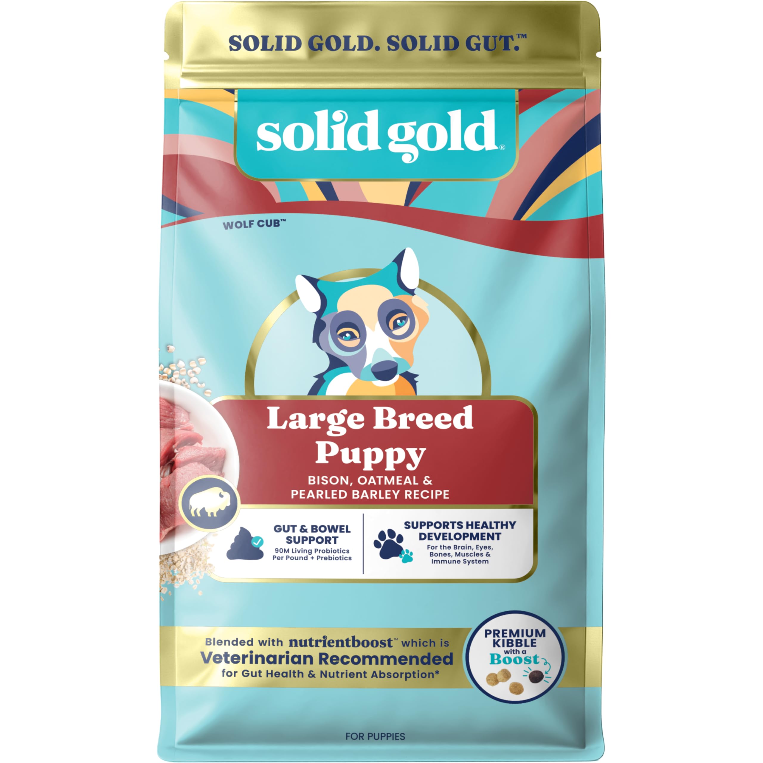 Solid Gold: bolsa de alimento para cachorros de razas grandes, nutrición equilibrada para crecimiento