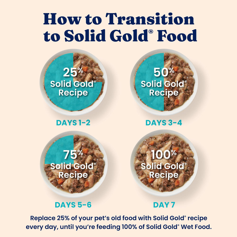 Solid Gold comída húmeda para gatos: pack de 24 latas de 3 oz para conveniencia