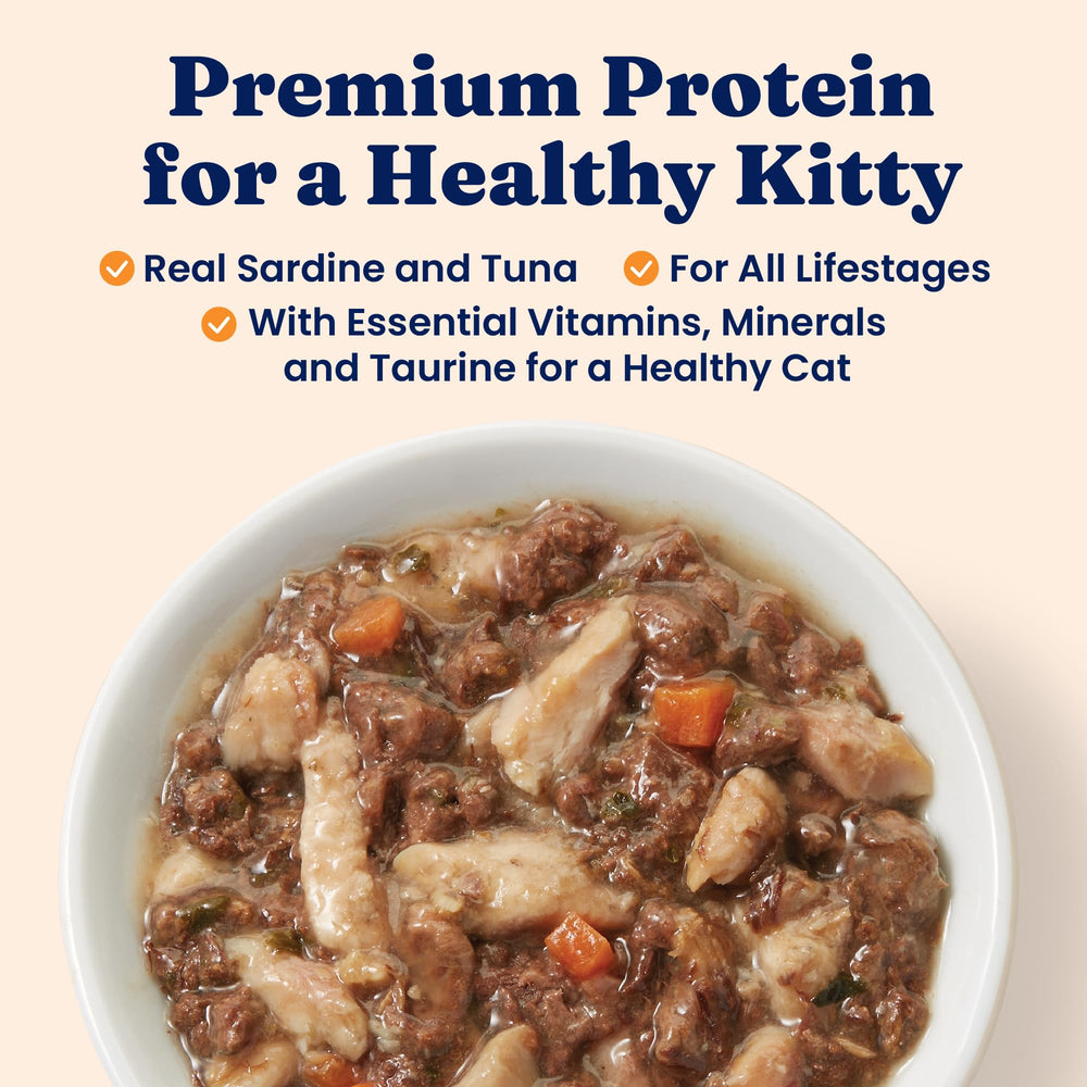 Solid Gold comída húmeda para gatos: tiras en salsa con atún y sardinas, proteína de calidad