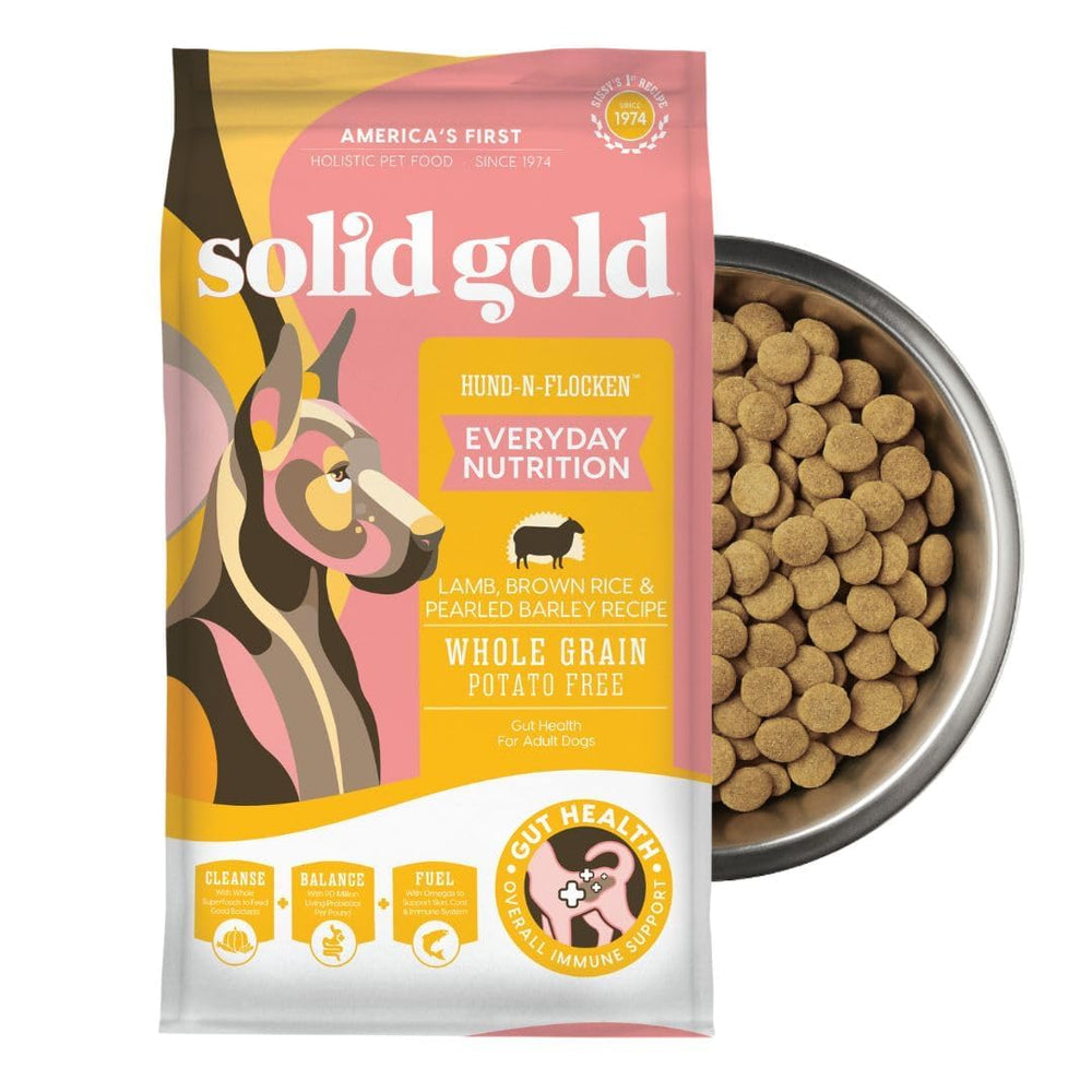 Solid Gold Hund-N-Flocken croquetas de cordero y arroz, apoyo digestivo.
