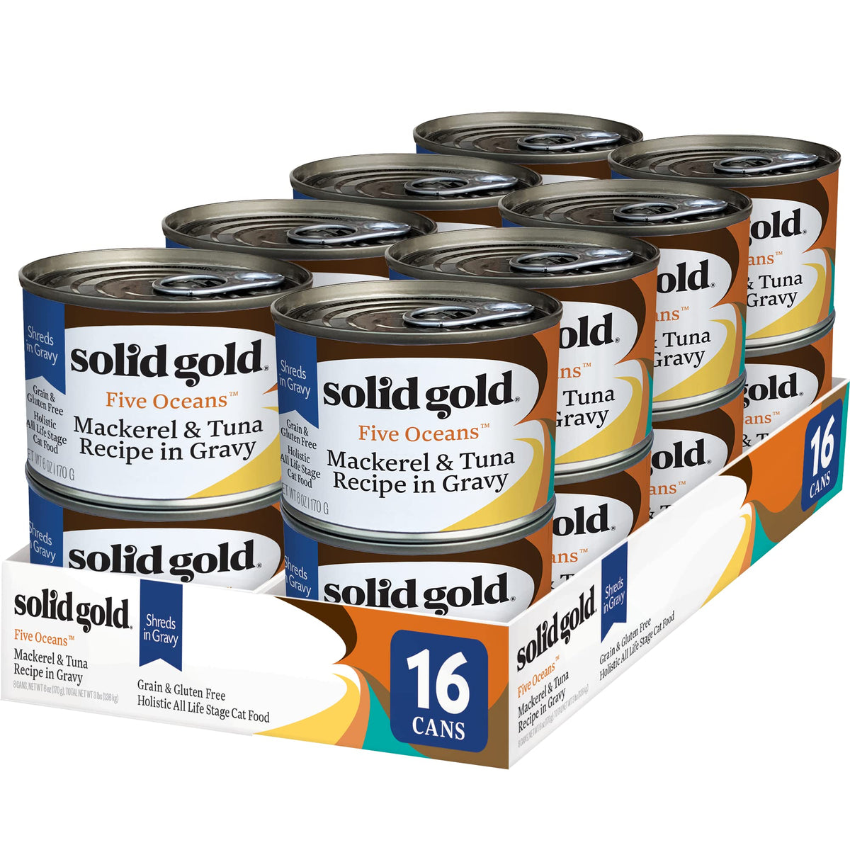 Solid Gold Five Oceans: trozos en salsa, sabor irresistible para gatos