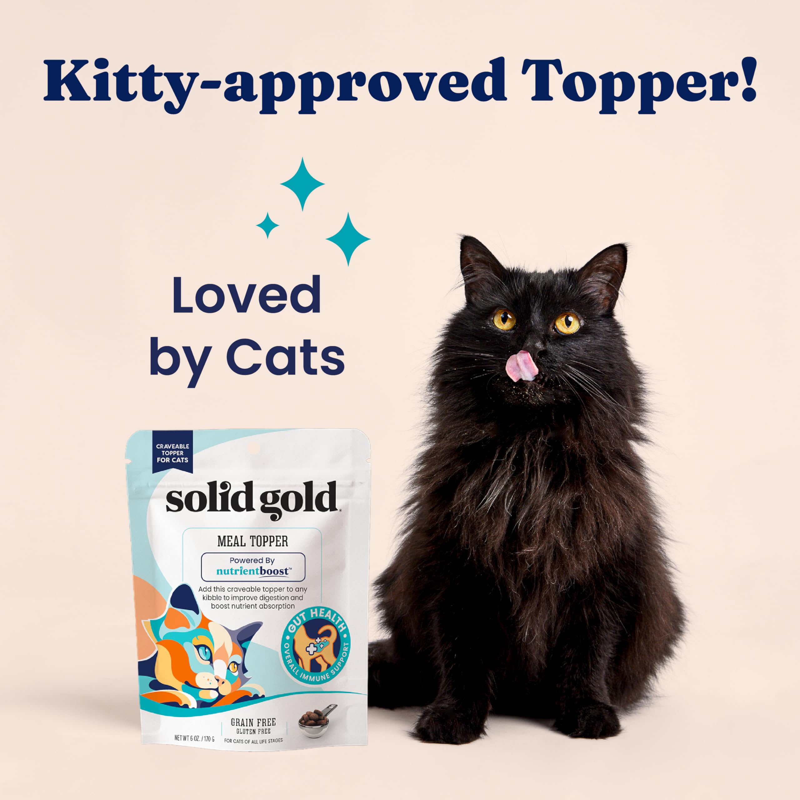 Solid Gold NutrientBoost ingredientes simples y sin cereales para dietas sensibles.
