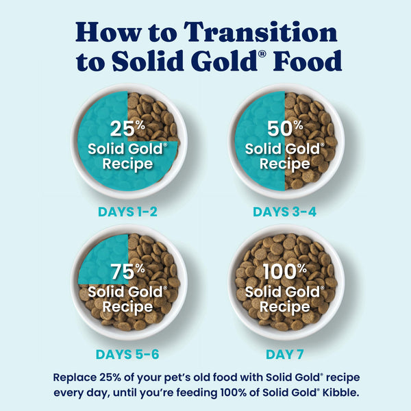 Solid Gold presentación de 3.75 lb, bolsa fácil de guardar y servir.