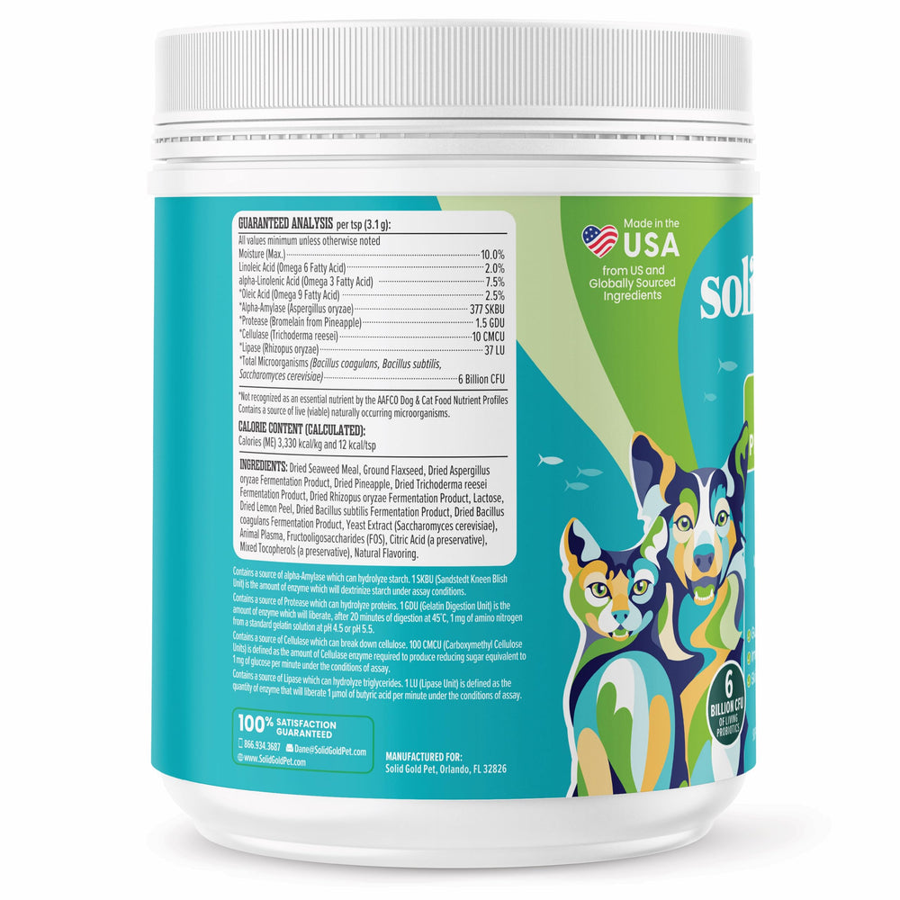 Algas marinas kelp en Solid Gold SeaMeal para nutrientes