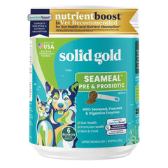 Solid Gold SeaMeal en bote de polvo para apoyo digestivo de mascotas