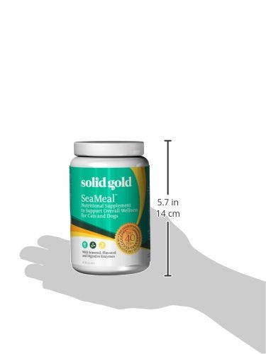 Solid Gold SeaMeal omega-3 favorece piel y pelaje.