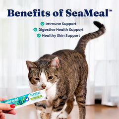 Solid Gold SeaMeal Squeeze para gatos de interior, complemento de comida.
