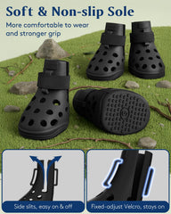 SOLOWINNER bota de silicona con ventilación mantiene patas secas y cómodas.
