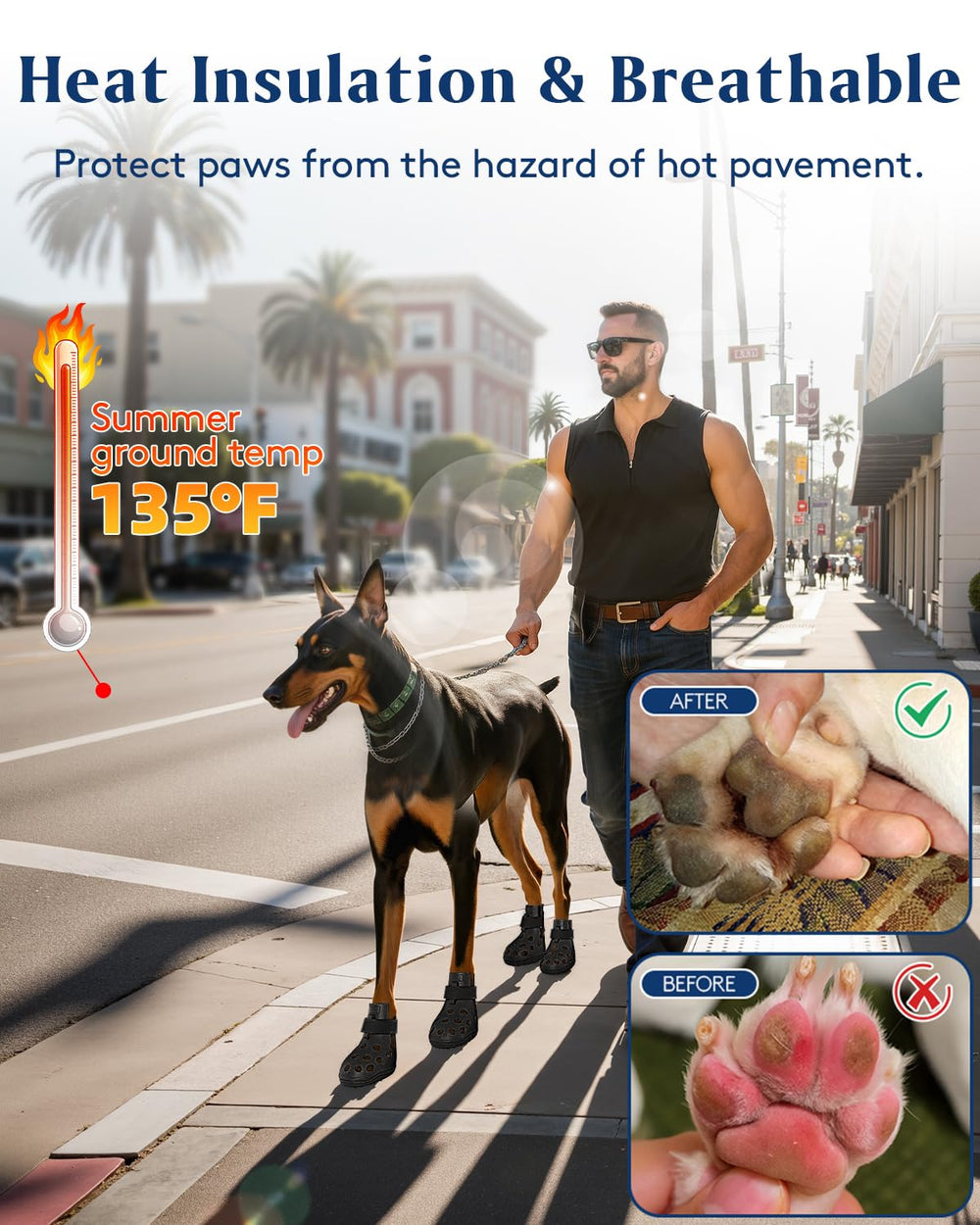 SOLOWINNER calzado canino para interiores y exteriores, limpieza fácil.