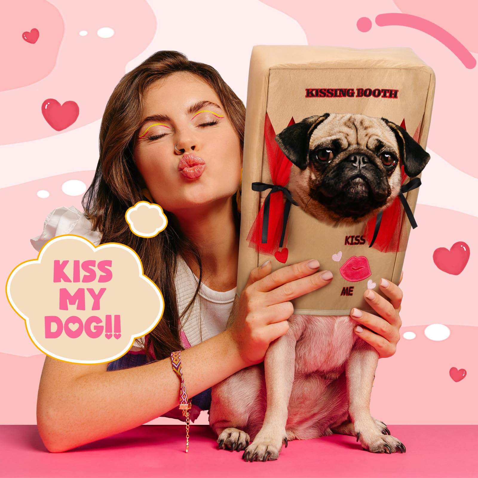Solsew disfraz San Valentín para mascotas, perfecto para fiestas y fotos