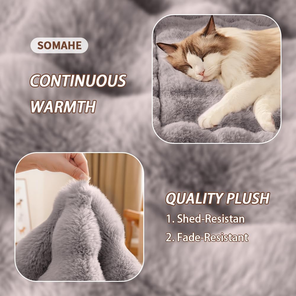 Dimensión 23x15 pulgadas de la cama SOMAHE para gatos acurrucados