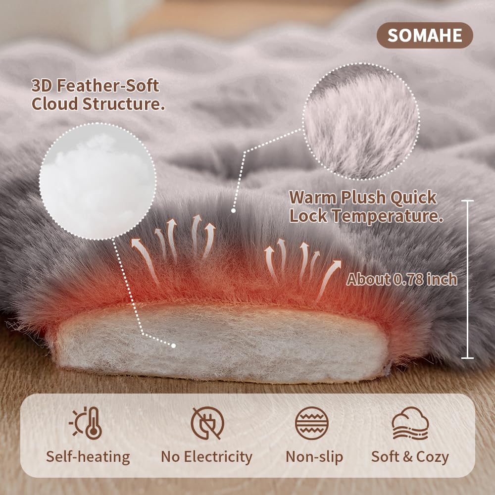 Tejido de pelaje sintético suave de la cama SOMAHE para descanso cálido