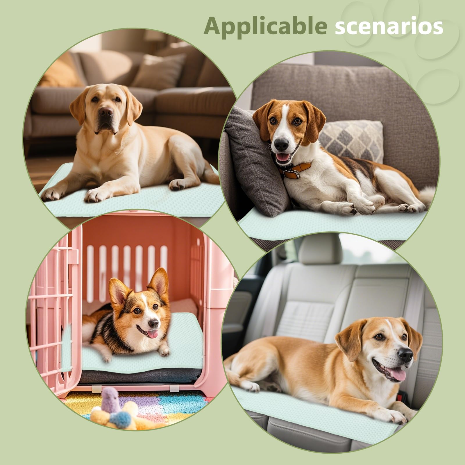 SOMOYA cama refrigerante para mascotas, ligera y portátil para uso en casa o al aire libre