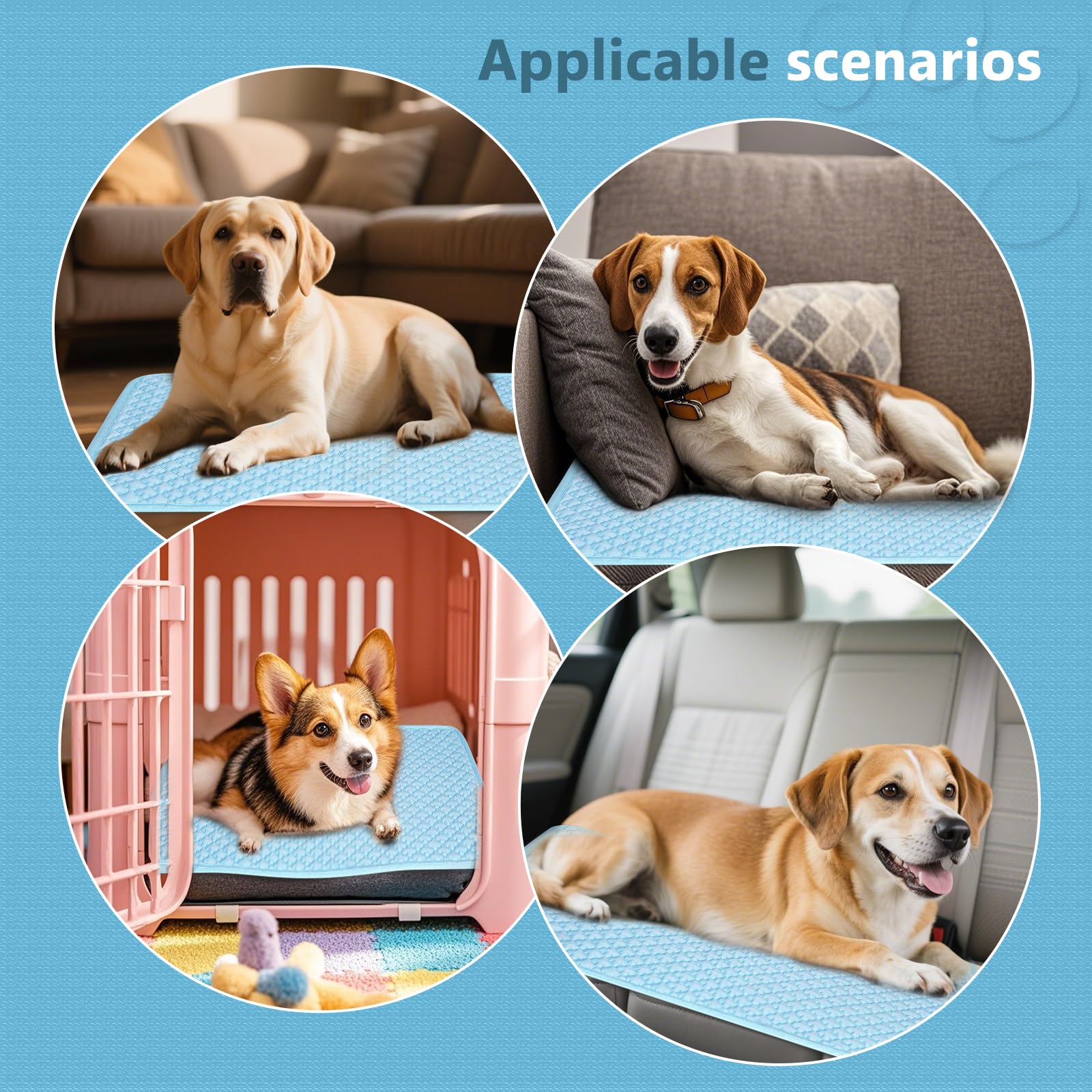 SOMOYA Mat Enfriamiento para Perros - uso interior y exterior ideal para viajes