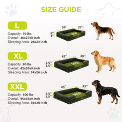 Cama Song Puppy con tres apoyos para mayor seguridad.