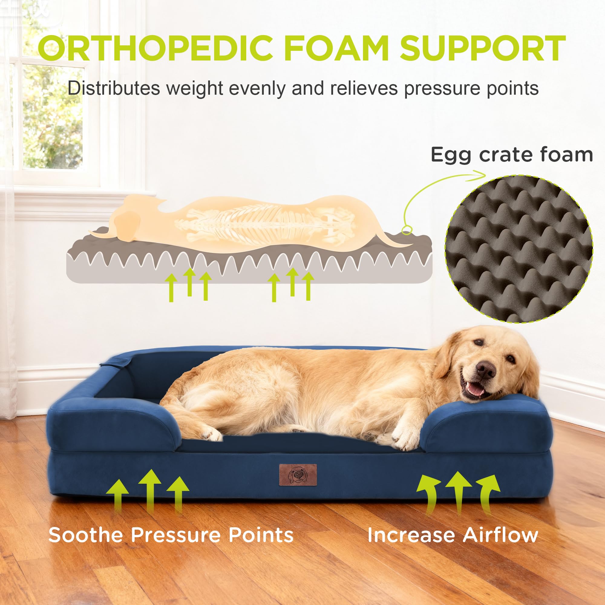 Cama Song Puppy impermeable para perros XXL con funda lavable