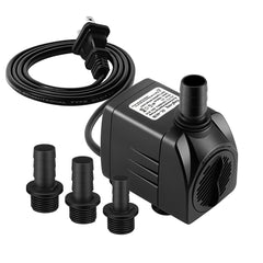 SongLong bomba submersible 400gph con flujo estable para fuentes y estanques.