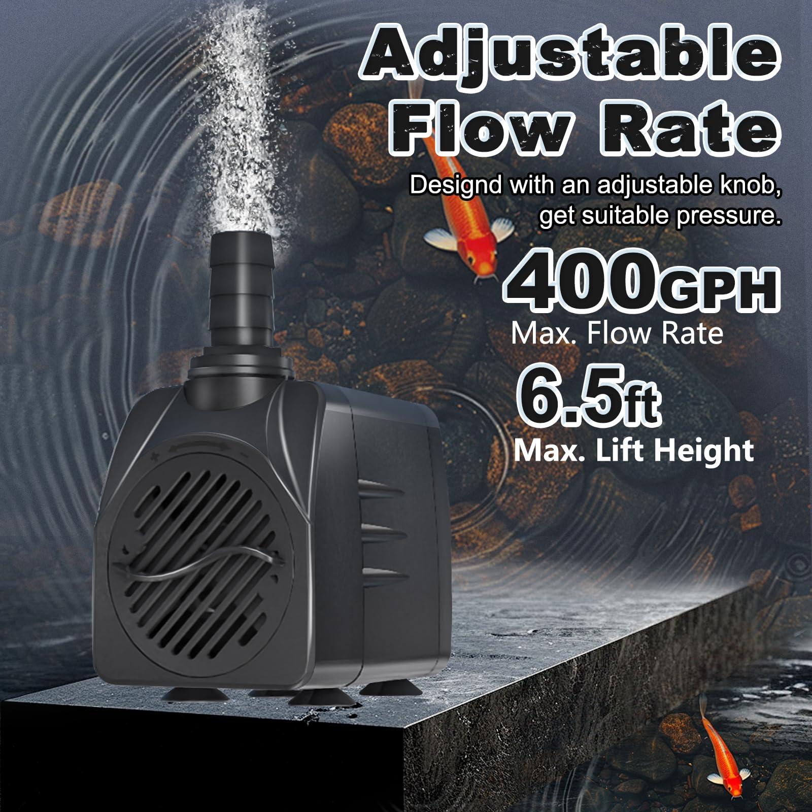 SongLong bomba submersible elevacion 6-5 pies para hidroponía.