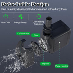 SongLong bomba submersible ultra silenciosa ideal para acuarios.