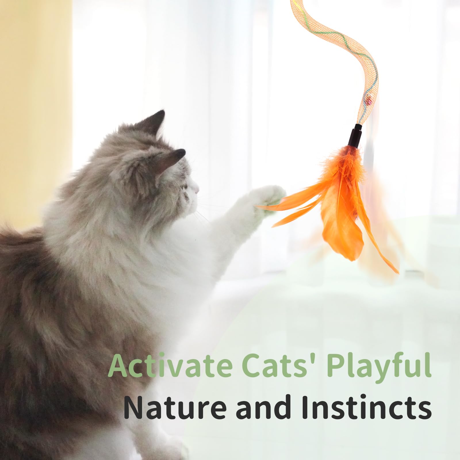 SONGWAY conjunto de 5 varitas para gatos es regalo ideal.
