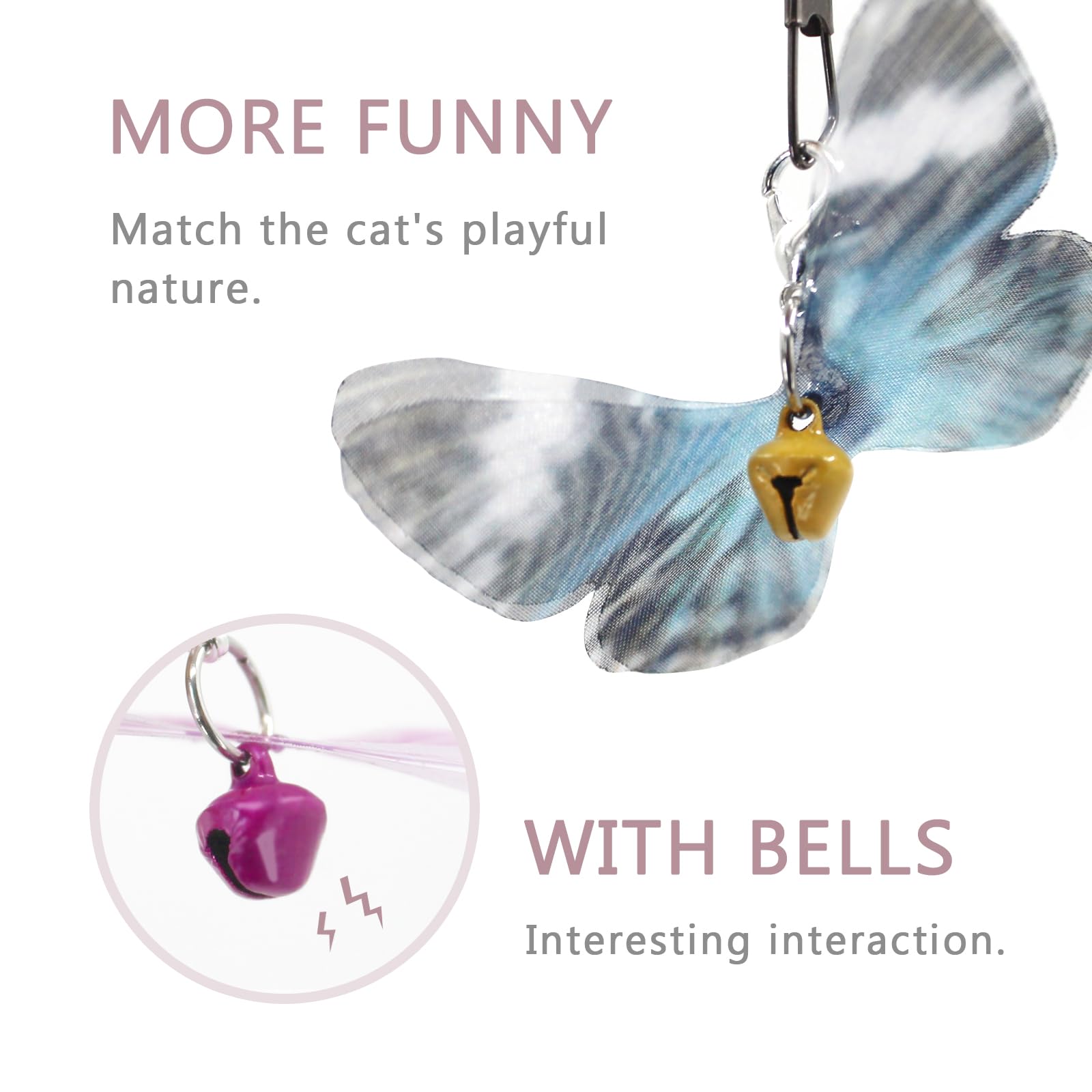 Varita extensible SONGWAY para gatos, juego seguro y cercano.