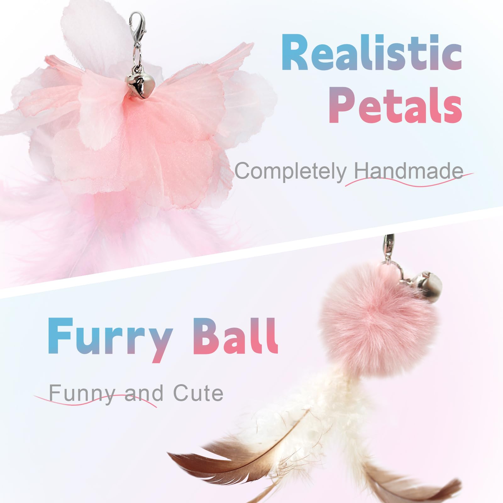 Cebo de plumas naturales para juego suave y estimulante