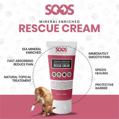 SOOS Rescue Cream para cortes y raspones, favorece la piel