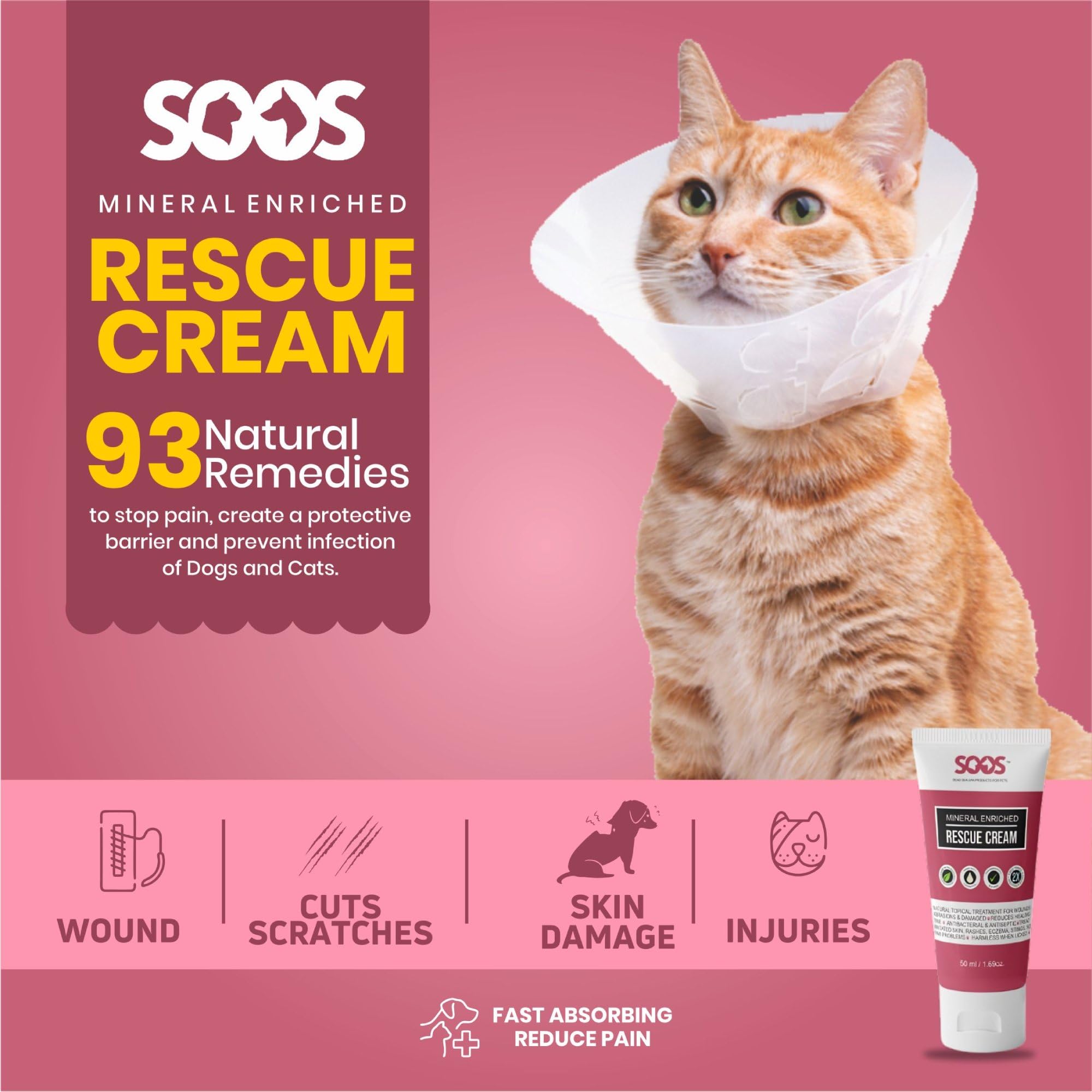 SOOS Rescue Cream con minerales del Mar Muerto para el cuidado de la piel