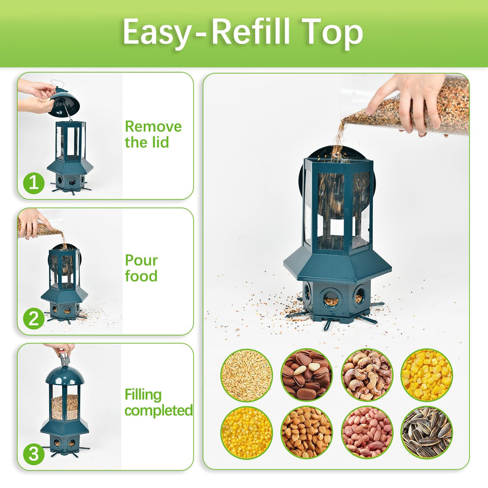 Sorflife comedero relleno fácil para rellenarlo sin desorden.