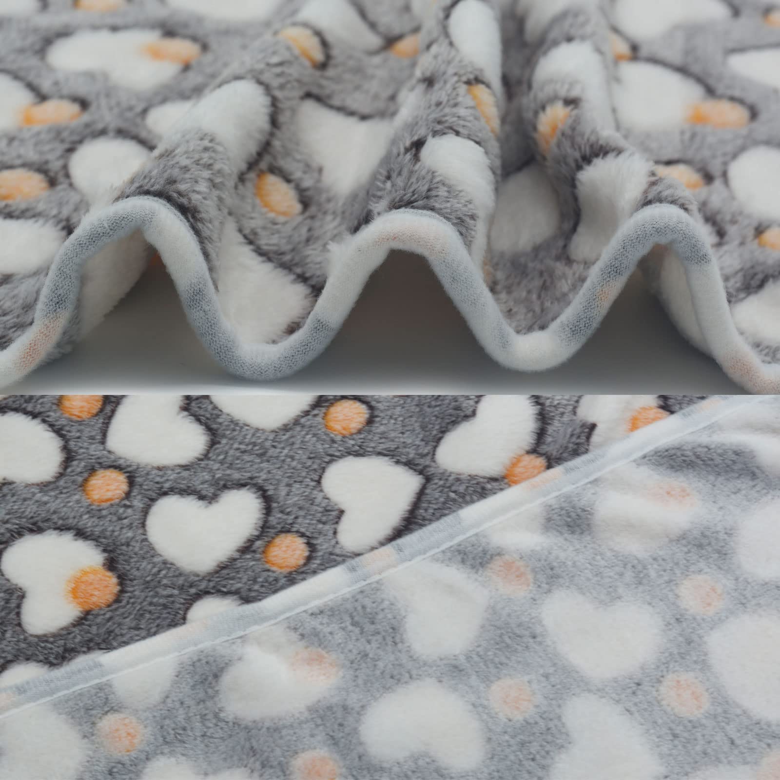 Manta SORKUT estampado gris, diseño tierno para casa