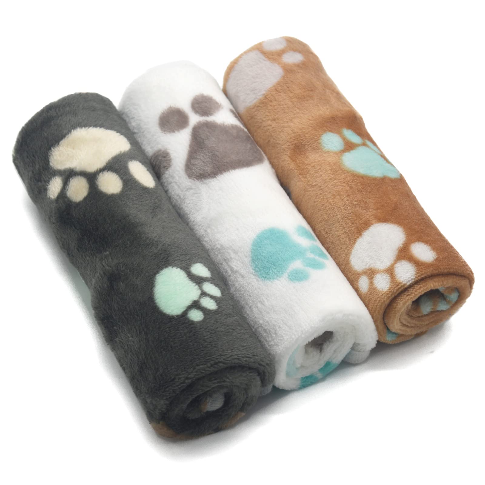 Mantitas SORKUT para cachorros con huellas, ideal para descanso y juego.