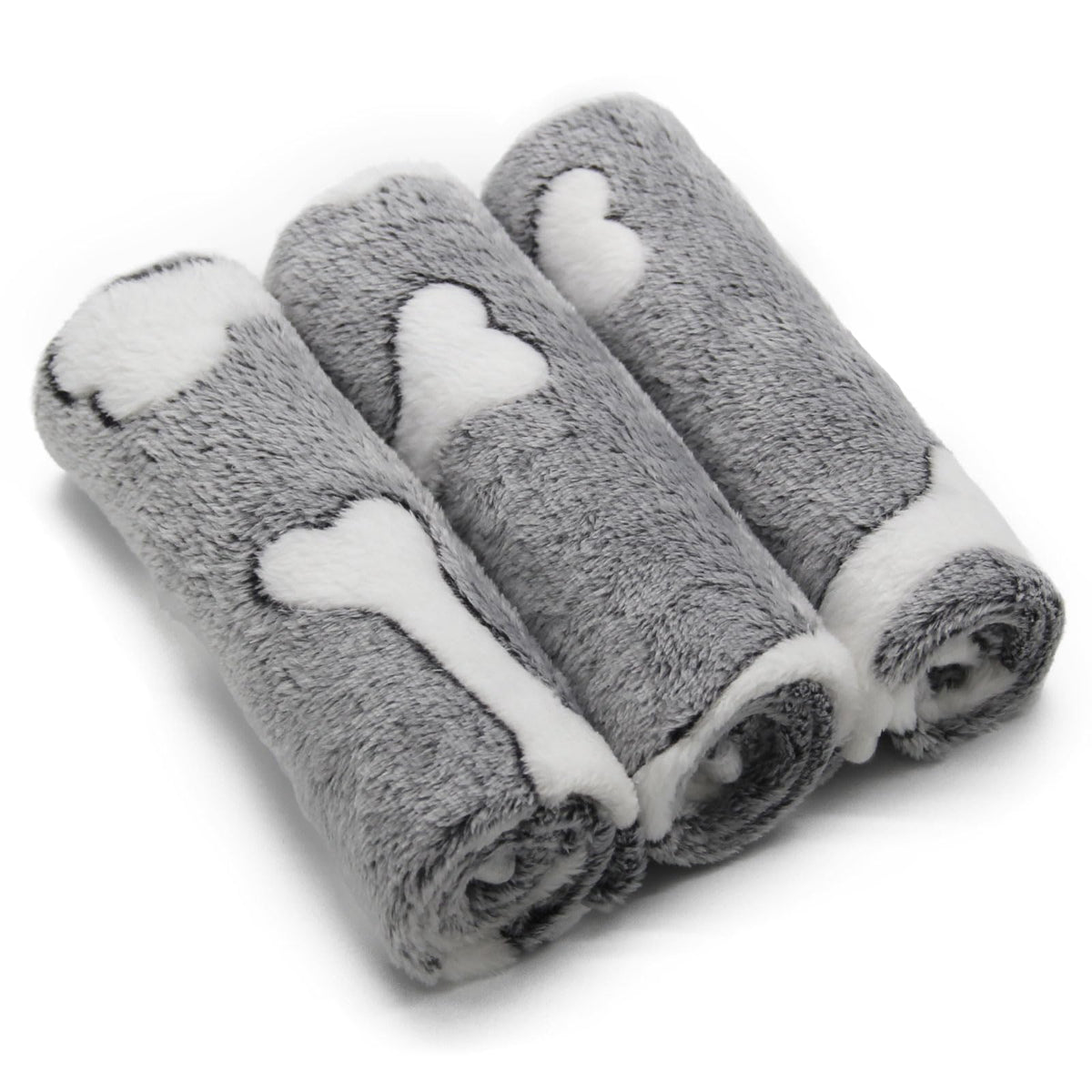 Manta SORKUT con textura doble cara velvet gris, ideal para mantener cálida a tu mascota