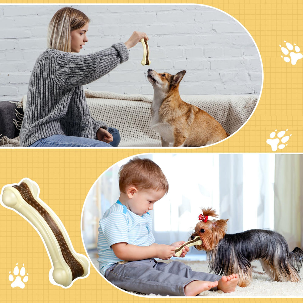 Sosation: juguete masticable con forma de hueso y diseño ergonómico.