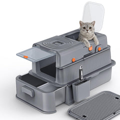 Soulbond caja-arena-gato: acero inoxidable y tapa para higiene y limpieza fáciles