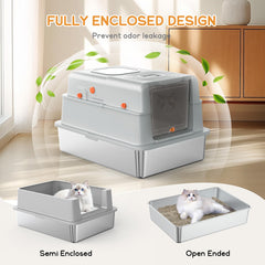 Soulbond caja-litter-metal-entrada-frontal facilita acceso a gatos grandes