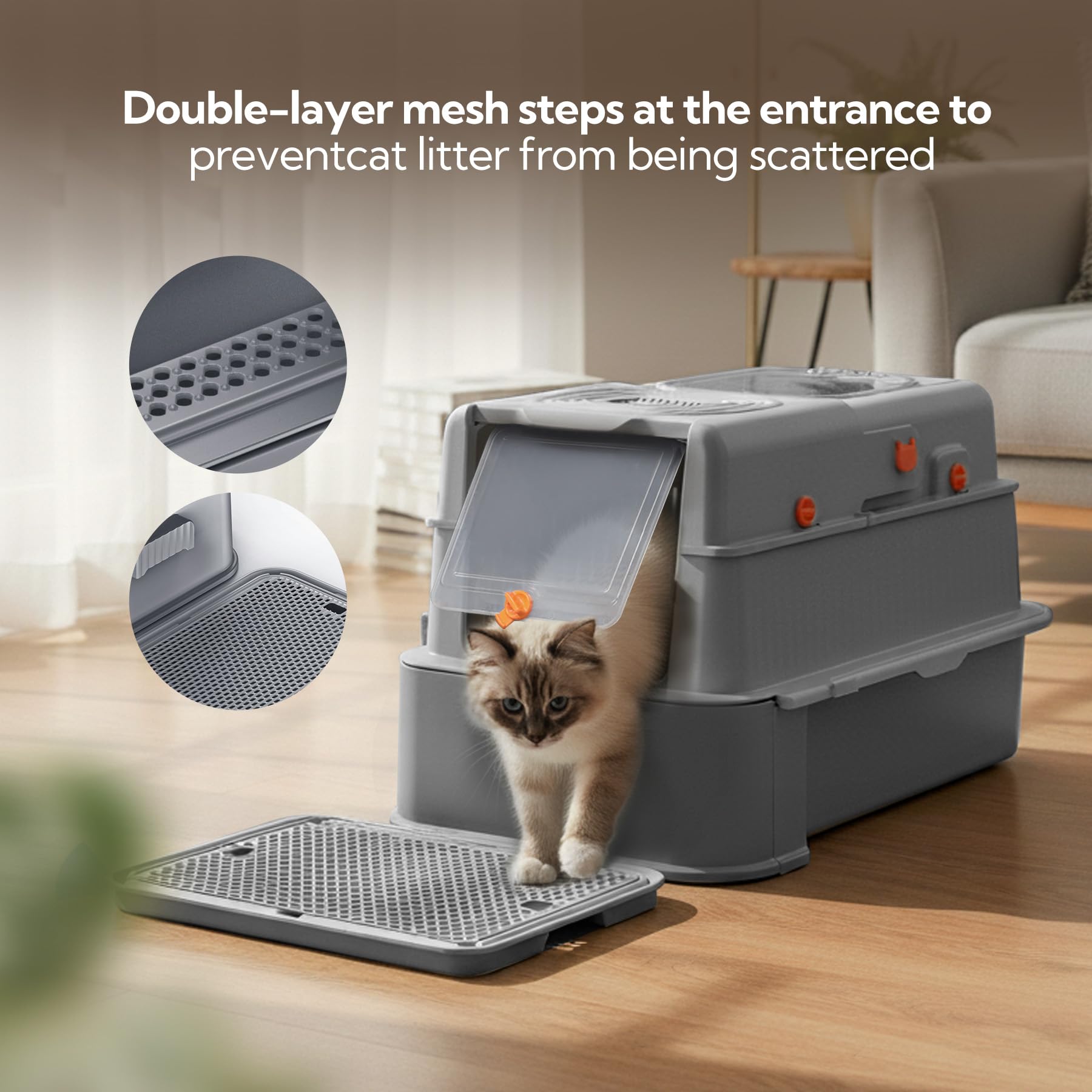 Soulbond medidas-25x17x16-pulgadas: espacio cómodo para gatos grandes en hogares con varios gatos