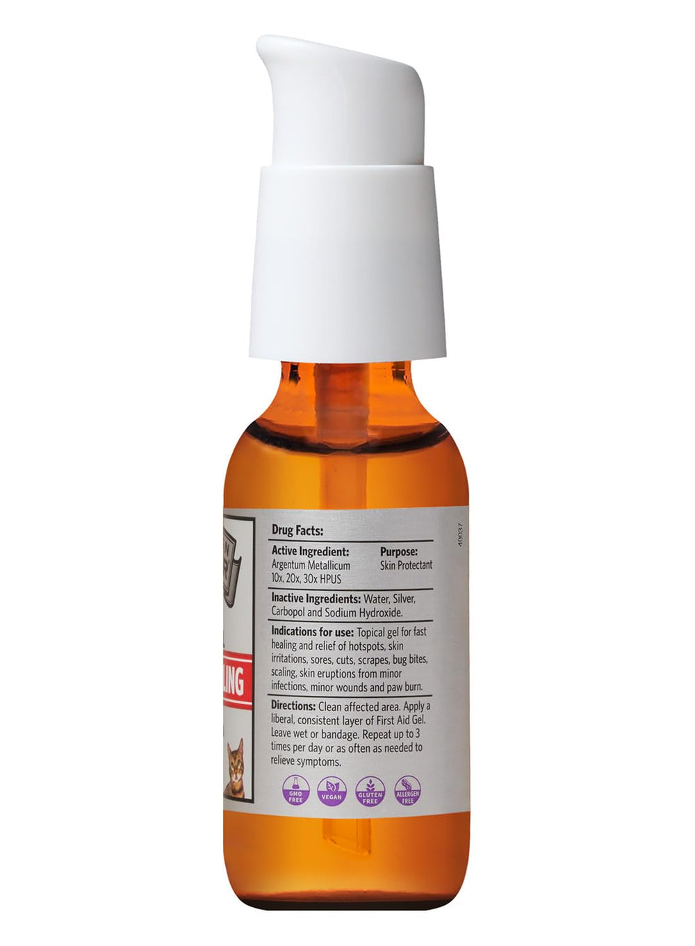 Gel no graso para heridas menores en perros y gatos.