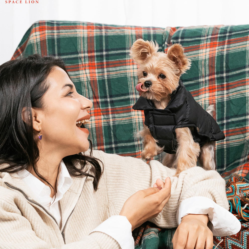 SPACE LION chaqueta puffer para perro con forro ligero para uso diario.