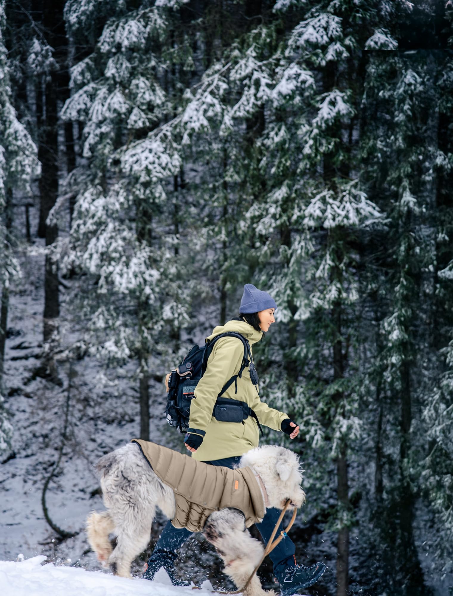 SPACE LION dog puffer jacket packable design for travel