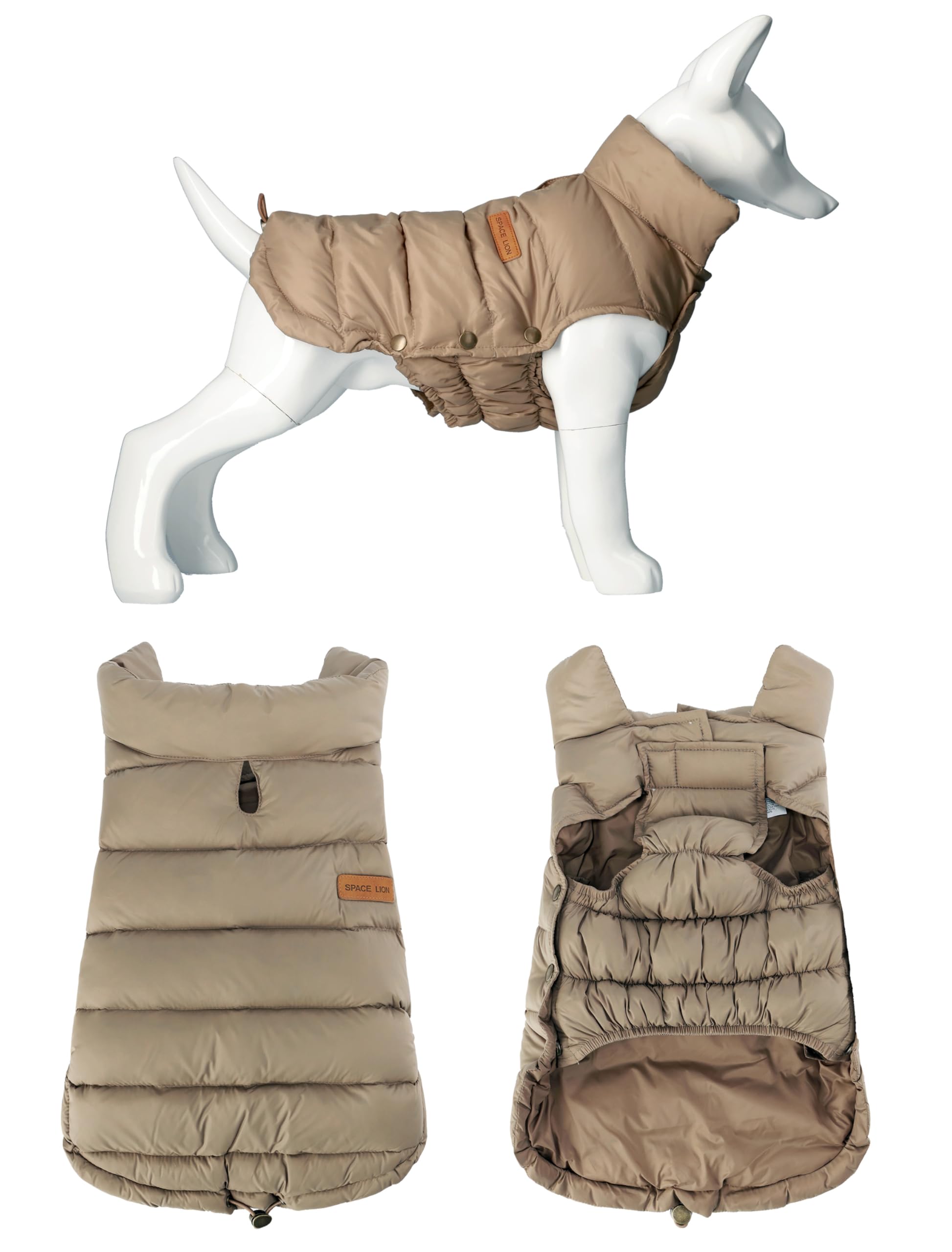 SPACE LION dog puffer jacket water-repellent fabric keeps dry