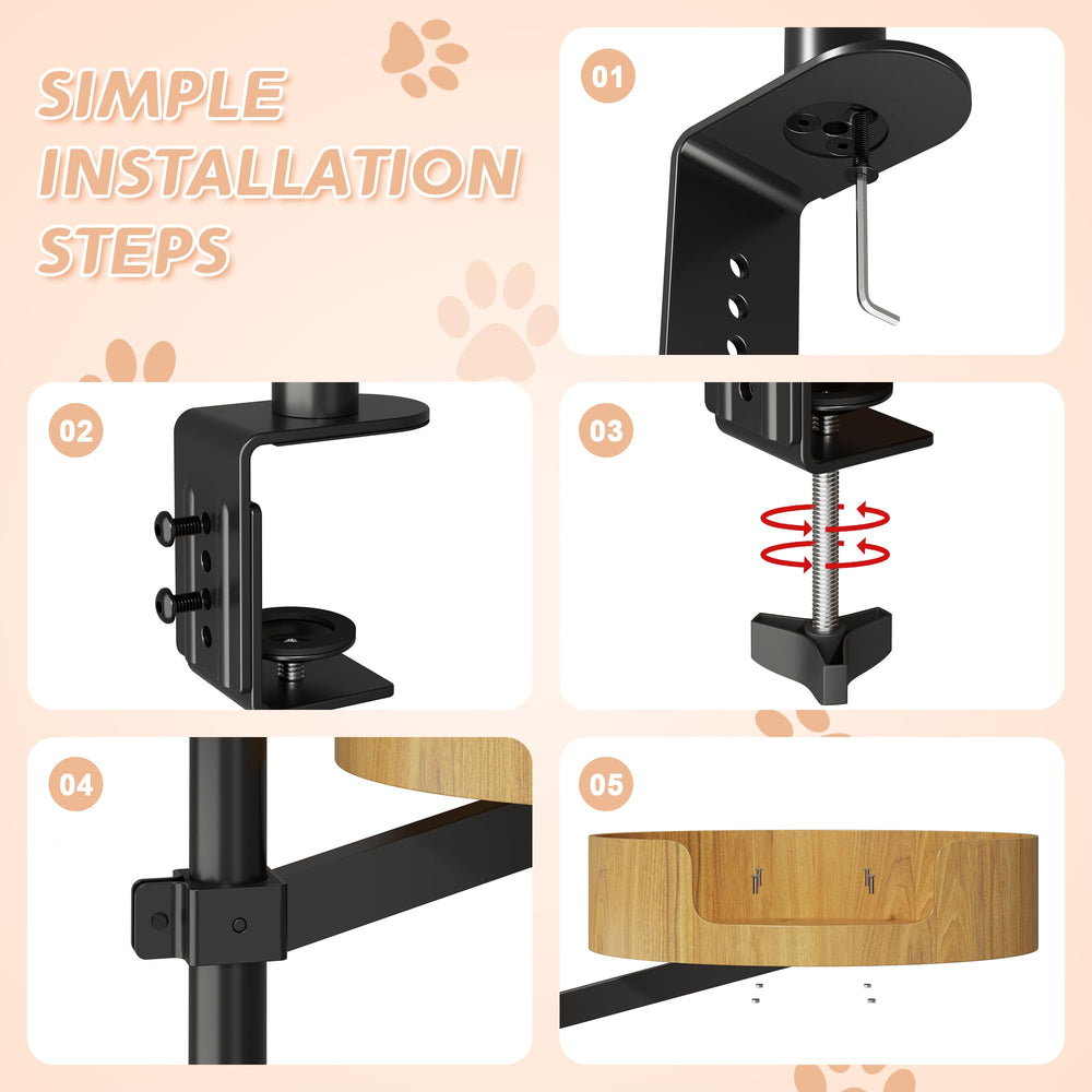 Diseño en madera robusta de Spacocld para cama elevada de gato