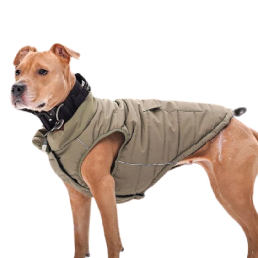 Spark Paws abrigo de invierno para perro con forro felpa cálido, ideal para días fríos.