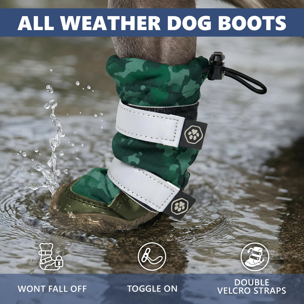 Spark Paws botas con tiras reflectantes para mayor visibilidad al atardecer