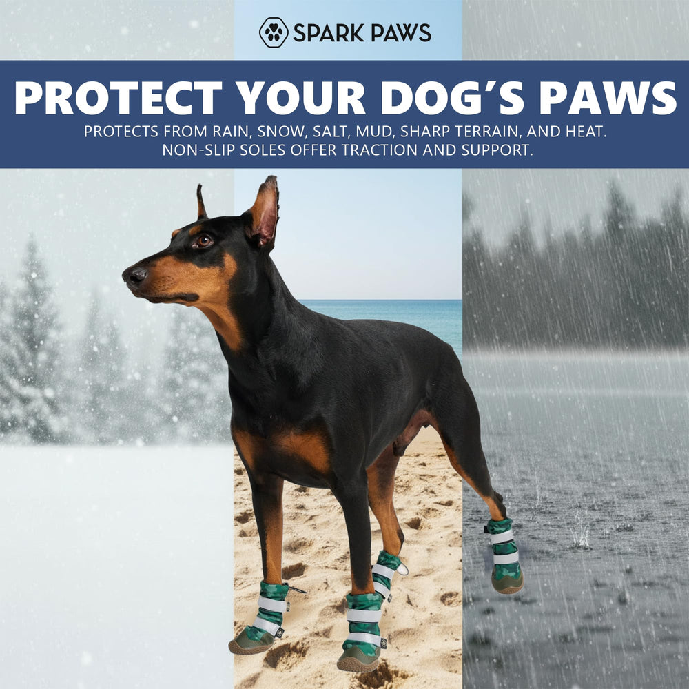 Spark Paws botas camuflaje verde para explorar al aire libre