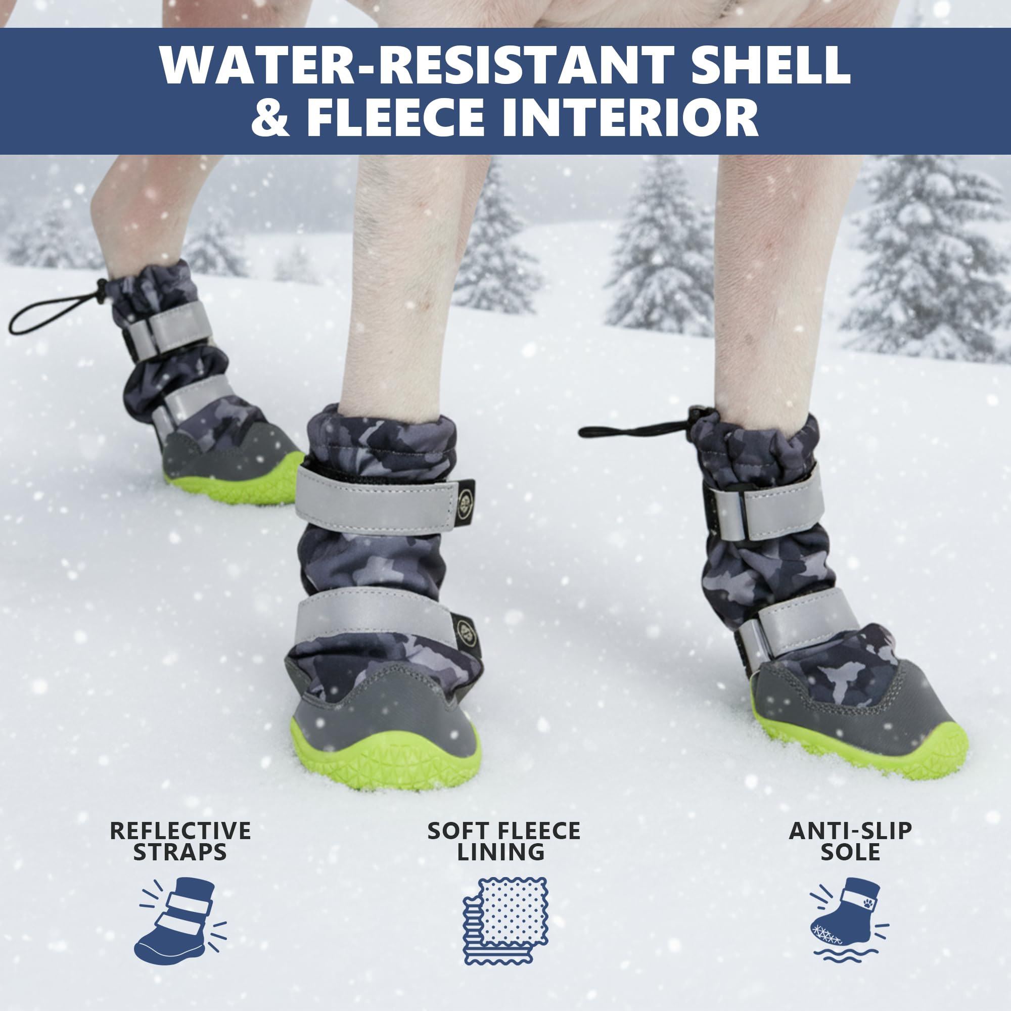 Spark Paws botas con cierre doble de velcro para ajuste seguro