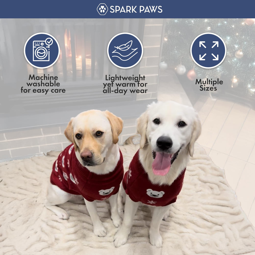 Spark Paws suéter con ajuste elástico para tallas pequeñas y grandes.