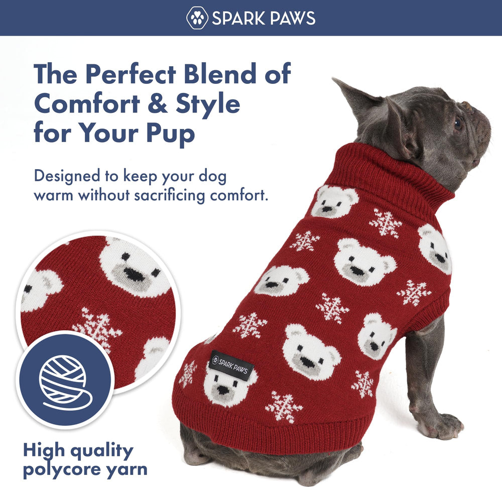 Spark Paws suéter ideal para fotos navideñas con tu perro.